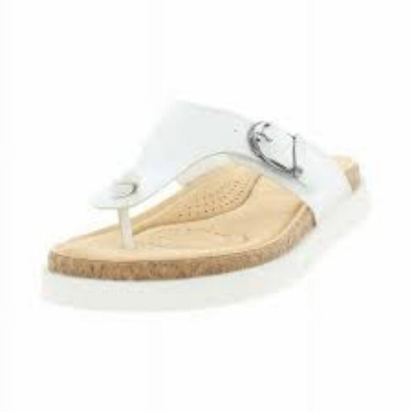 Izod  Charcy, White Flat Thong Sandal  Women Size 10      NEW with Box - Picture 1 of 6
